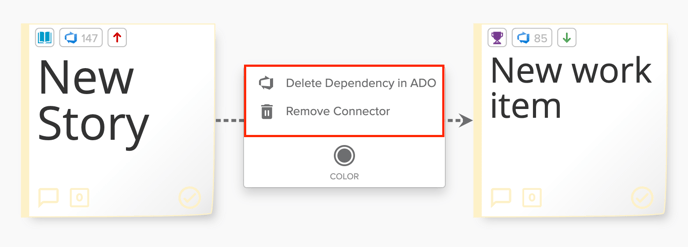 ADO Delete Dependency Options Screenshot