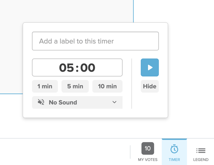 New Timer 5 Mins Selected