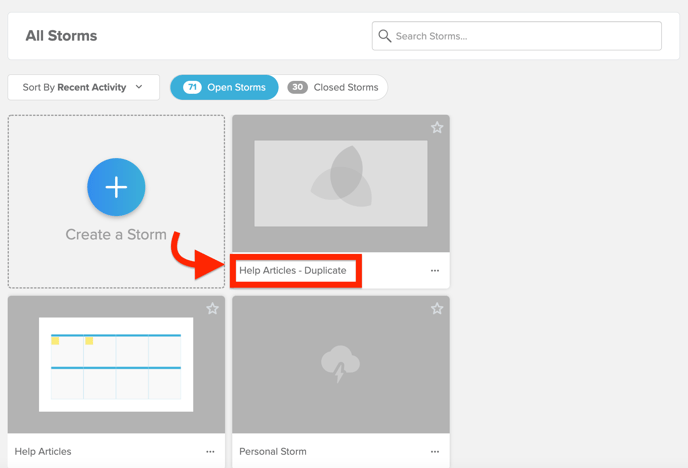 Duplicated storm found in dashboard