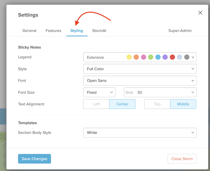 styling menu