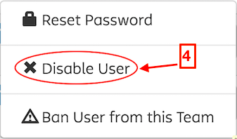 Disable User highlighted in the menu