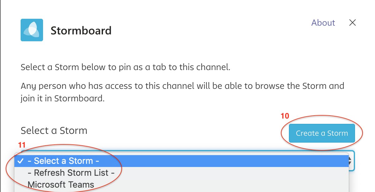 Pinning a tab to a channel
