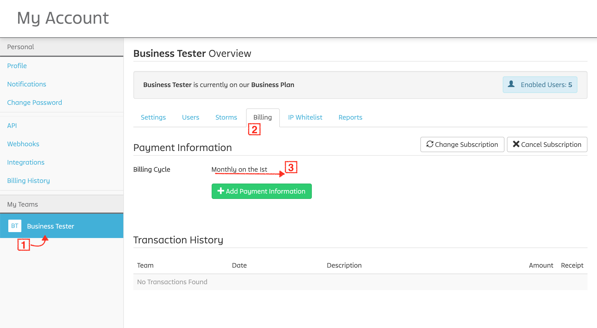 Billing cycle graphic