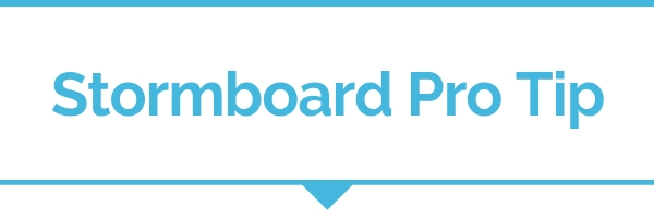 Stormboard Pro Tip in blue font