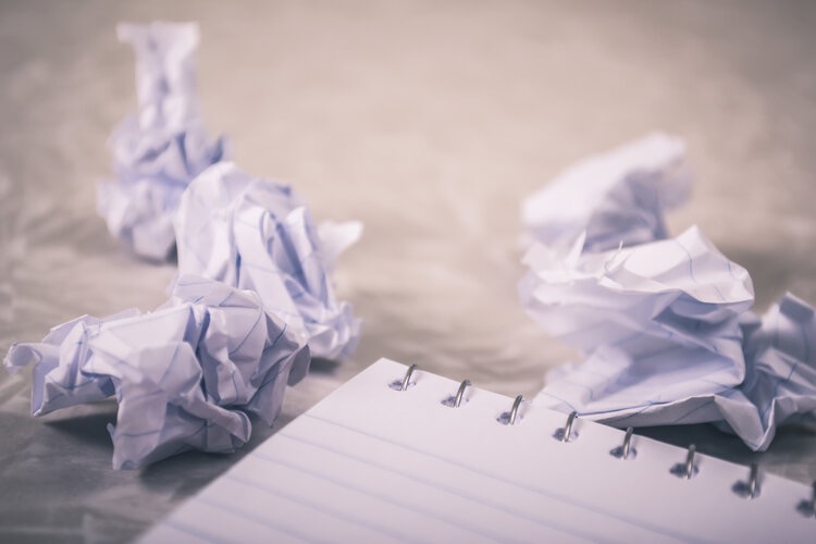 stock image of notebook and paper 