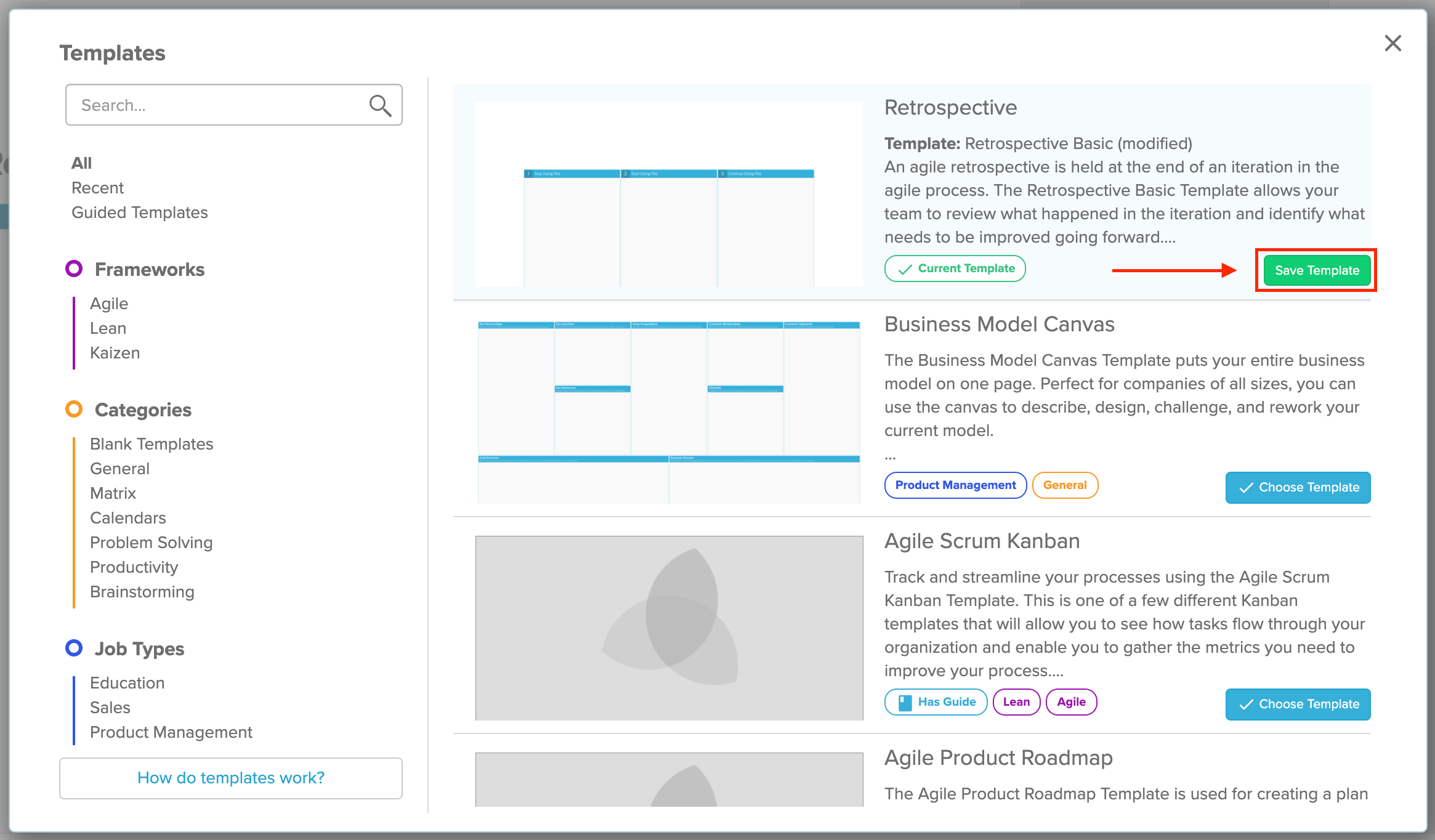 How do Stormboard templates work?