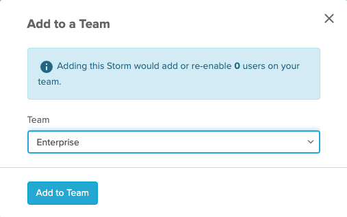 Adding users to Storm teams