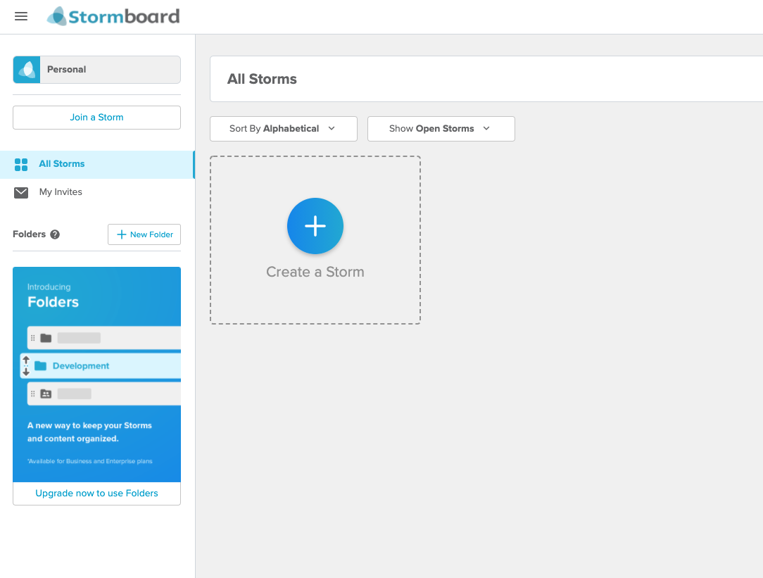 Personal Storms dashboard