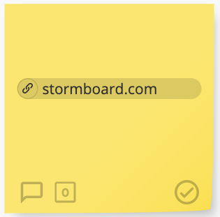 hyperlink on a Stormboard sticky note