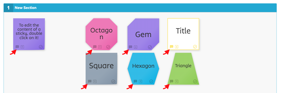 Selecting the conversation bubble icon