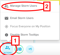 Managing storm users