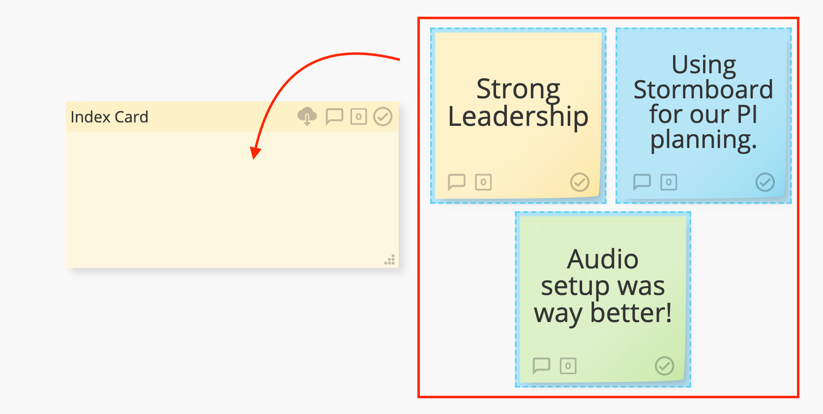 How to add multiple stickies to an Index Card/Substorm