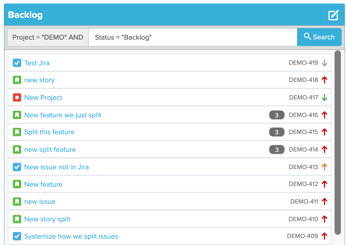 Jira backlog