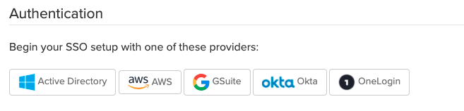 SSO provider list