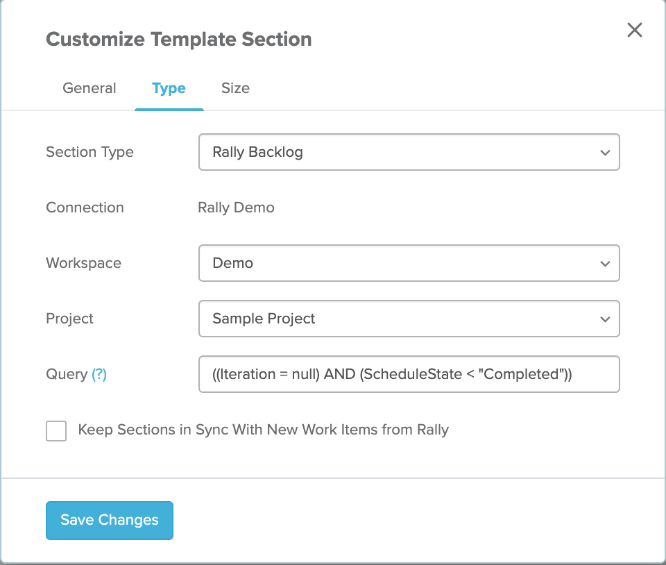 Stormboard template section customization 