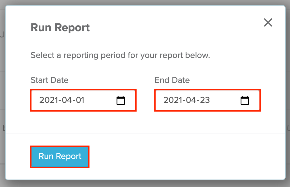 running a report