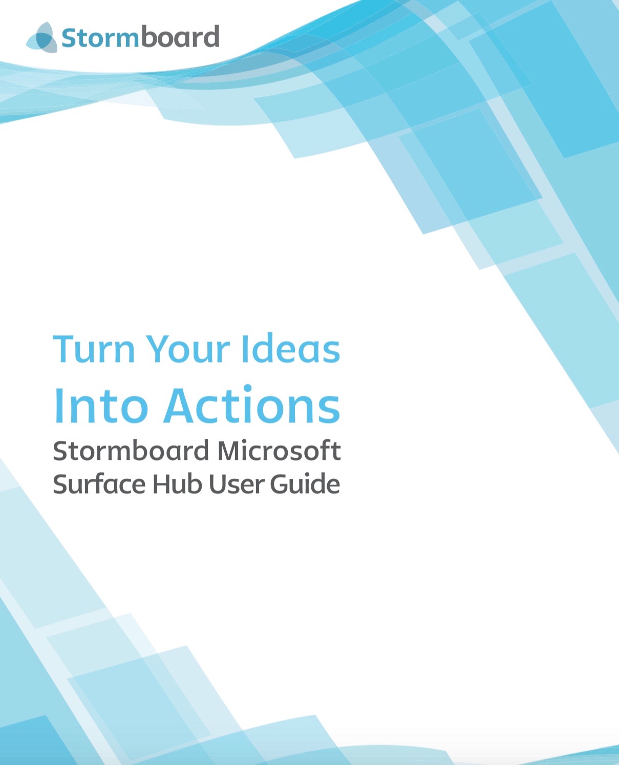 Surface Hub for Stormboard user guide cover